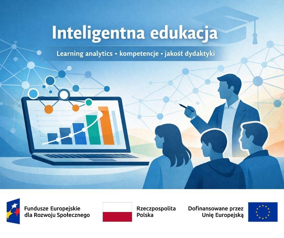 Obraz promujący projekt inteligentna edukacja wraz z belką logotypów FERS